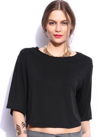 New Look Mujeres Negro Camisa corta